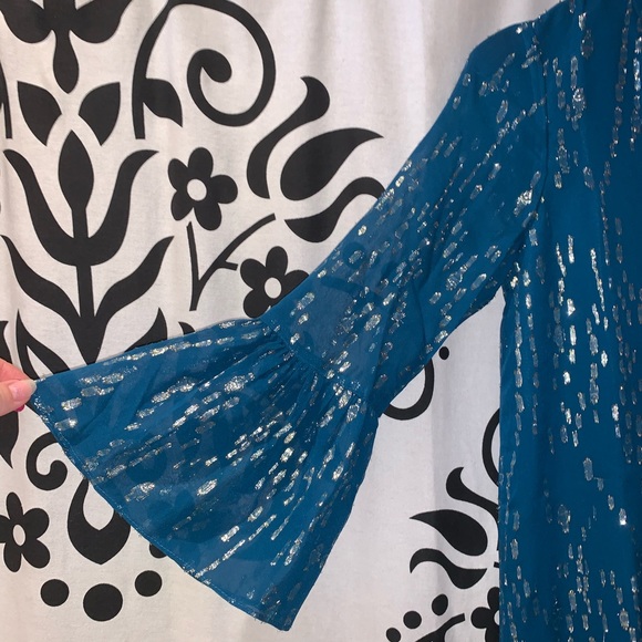 Lilly Pulitzer Elenora Silk Dress Inky Tidal - Picture 3 of 10